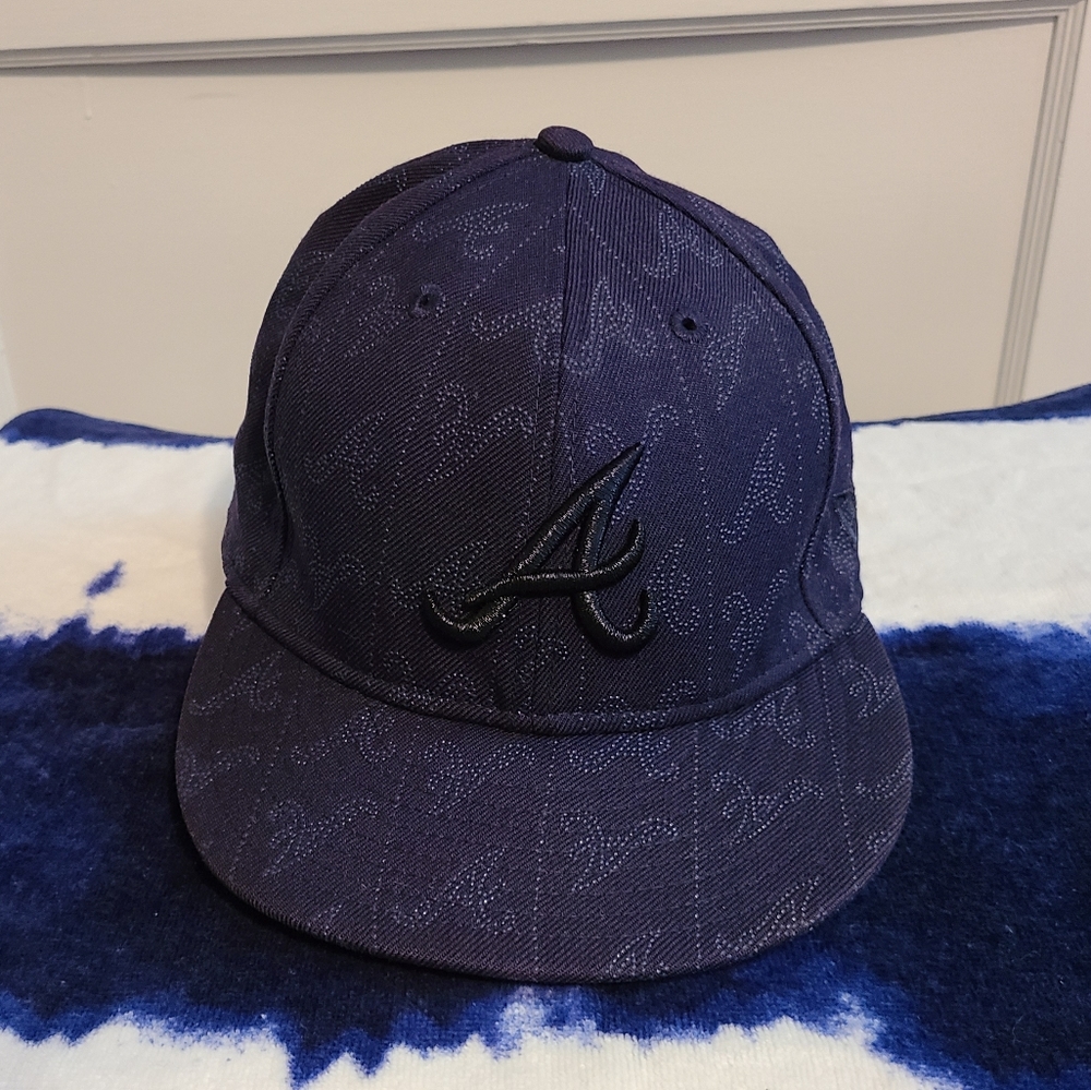 Atlanta Braves Aop New Era Fitted Hat Unisex Sz 7 1/4
